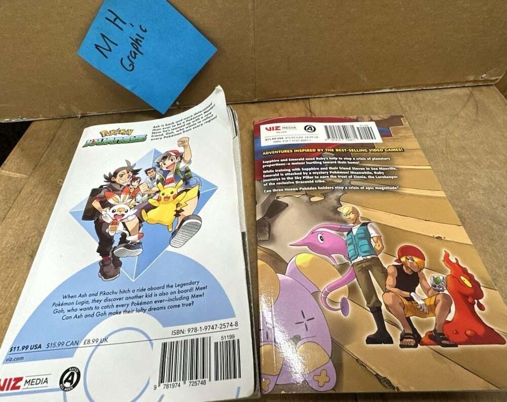 Pokemon Journeys Vol. 1 & Pokemon Adventures Ruby & Sapphire V15 Manga 2-Bk set
